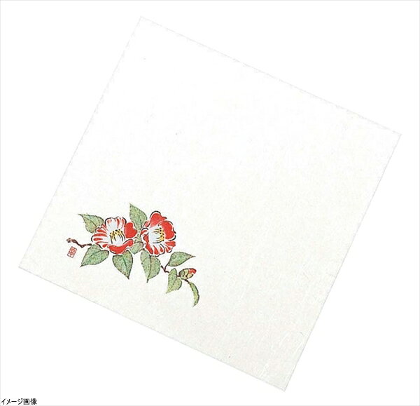 盛彩 ニュー四季懐紙 4寸(100枚入)椿 NS-67