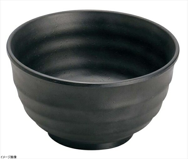 MIN(マイン ) メラミンウェア 黒 飯器 小 M11-145