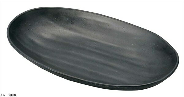 MIN(マイン ) メラミンウェア 黒 小判皿 中 M11-136