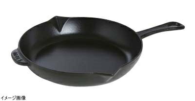 ラウンドフライパン 26cm ブラック」鉄 ホーロー(staub)