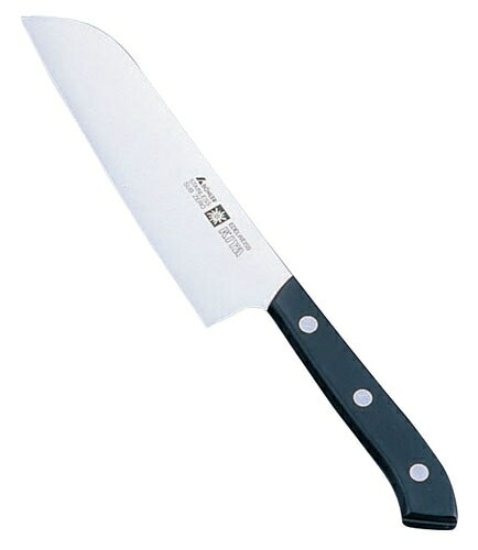 サイズ(cm)14.5全長(mm)260質量(g)105背厚(mm)1.8※メーカー希望小売価格はメーカーカタログに基づいて掲載しています。(カタログ表示価格は消費税が含まれていません)ニューエーデルワイスNo.180シリーズ●錆びの原因となるカーボンの量を半分に押さえ、耐蝕性が大幅に向上し 靭性が増し、しかも研ぎやすい。●ハンドル部は耐久性に優れたデュラコン（ポリアセタール樹脂）を採用。 長期間過酷な条件で使用しても劣化しません。材質:刃身/ステンレス刃物鋼ハンドル/ポリアセタール樹脂※包丁の表示サイズは、すべて刃渡り寸法となっております。
