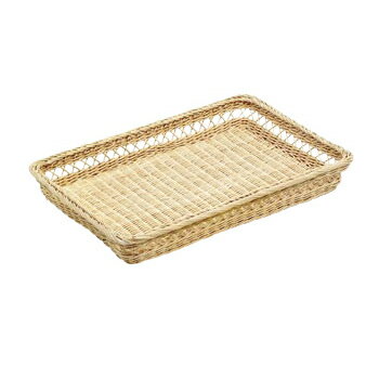 パンカゴ 16-730W 46号 スカシ浅型 白 籐製