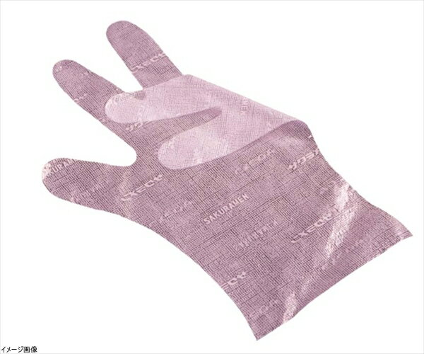 サクラメン手袋 デラックス(100枚入)M ピンク 35μ
