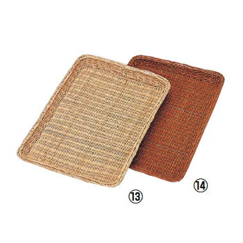 パンカゴ 浅型 籐製 Y-1-WH 420×295×H30