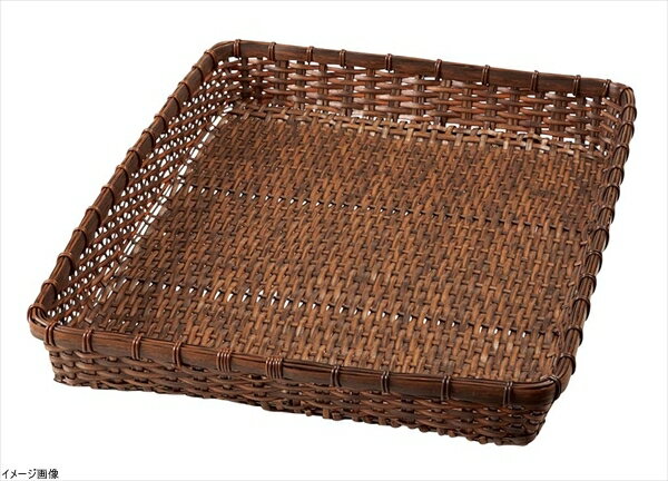 ディスプレイ ダンベイ 樹脂 食洗機対応可 パン用 トレー 深 ブラウン 45×30×8cm 91-045B