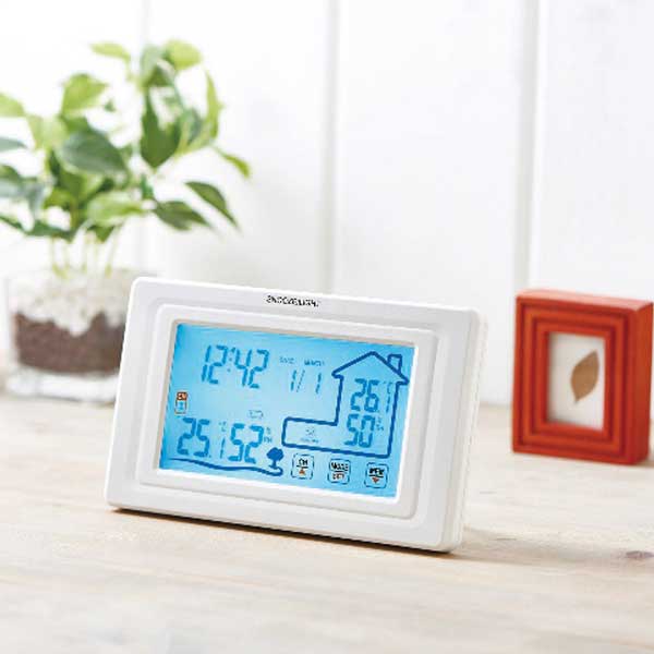 アイトック ワイヤレス室外温湿度計付クロック 6181-23 [2]