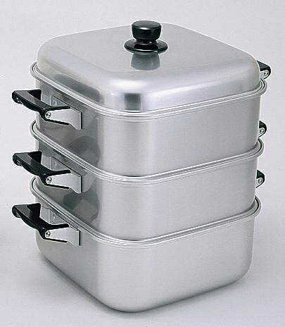 アルマイト角型蒸器 30cm 二重 （AMS71302）