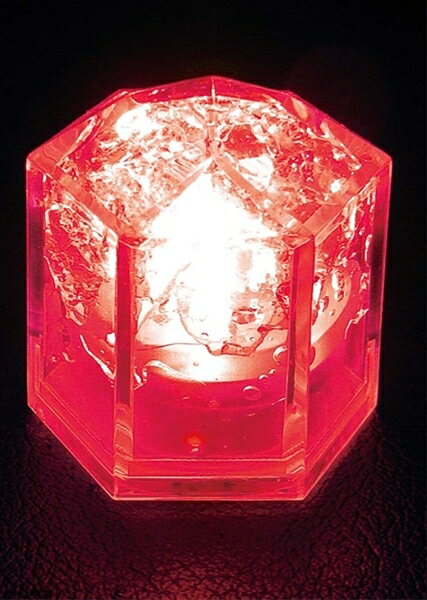 光る氷 ライトキューブ 光る氷 ライトキューブ・クリスタル(24入)レッド