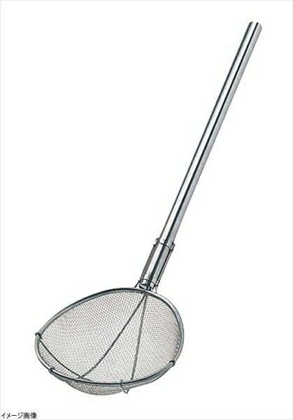 TS 18-8 パイプ柄スイノー型給食用すくい網短柄 14メッシュ