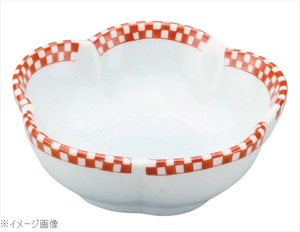 樂天商城 - アルセラム強化食器 赤市松梅小付 B5－1