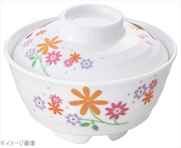 メラミン食器 花束（ブーケ）ごはん茶椀（蓋）BU－66B