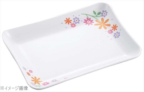 メラミン食器 花束（ブーケ）角皿（大）切立 BU－29