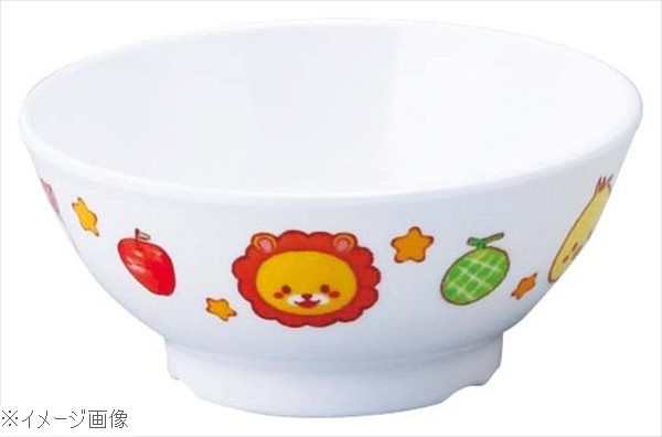 メラミン子供食器 みんなともだち。飯碗 YMB－1 アイボリー