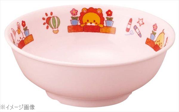 メラミン子供食器 みんなともだち。丼 YMD－1 ピンク