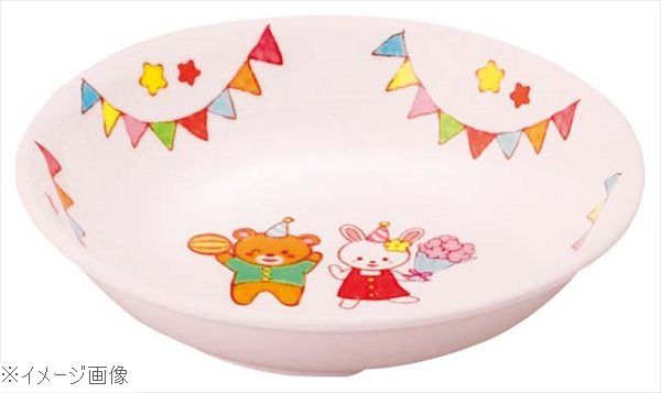 メラミン子供食器 みんなともだち。小皿 YME－2 ピンク