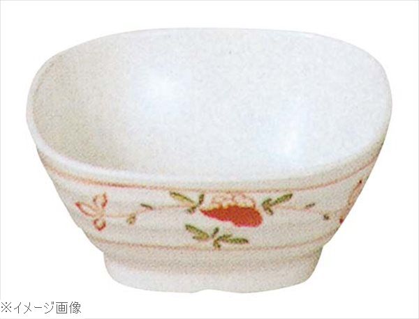 メラミン和食器 赤絵 角小鉢 AK－50