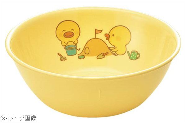 メラミン 子供食器 ひよこぐみ 中食器 イエロー J1HIY