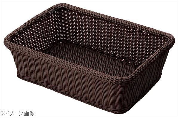 PPラタン ランドリーバスケット 長角 大 ダークブラウン CF－801－DBR