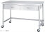 下部三方枠 作業台(片面引出付・キャスター付)WDTC-18090