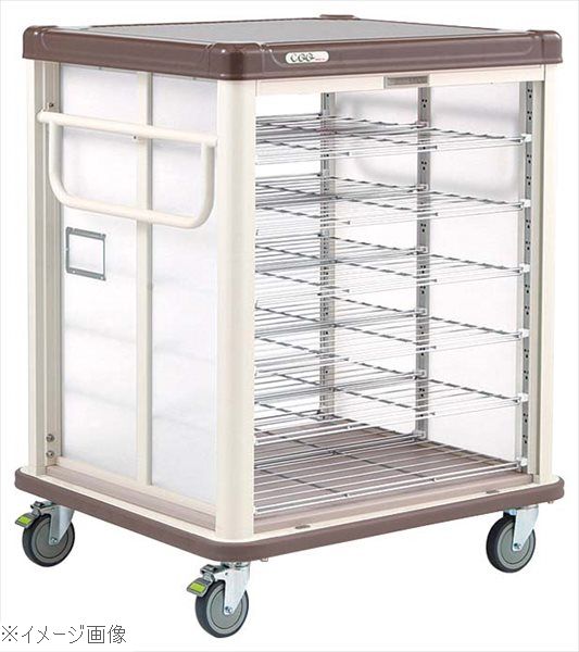 エレクター COO常温配膳車 シャッター式 リフトタイプ JCSL20CB カフェブラウン