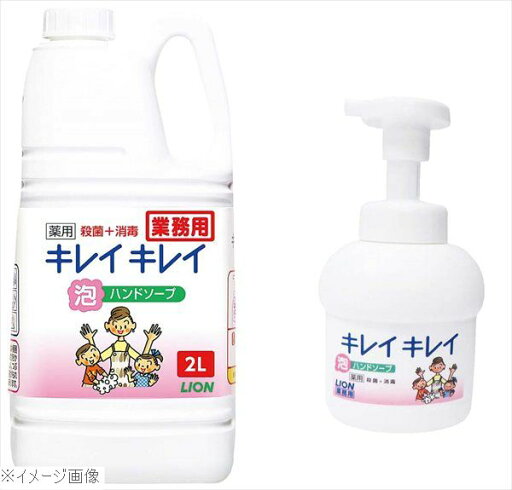 ライオン キレイキレイ 薬用泡ハンドソープ 2L 専用ポンプ付 ライオン キレイキレイ 薬用泡ハンドソープ 2L 専用ポンプ付