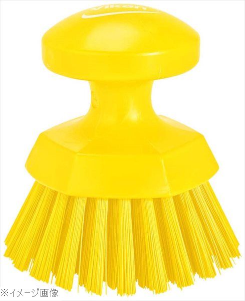 ヴァイカン ハンドブラシ丸 ハードタイプ 38856 イエロー