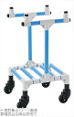 イレクター ゴミカート(ゴミ箱台車)90L ブルー(B1)(4)