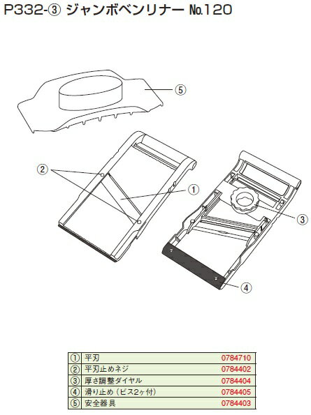 野菜調理器 ベンリナー No.64用部品 