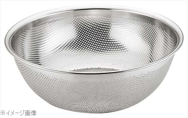UK 18-8（ステンレス） HACCP パンチング浅型ざる 37．5cm