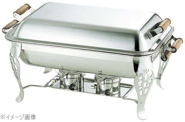 UK 18-8（ステンレス） 木柄 角チューフィングディッシュ シングル用蓋 22インチ