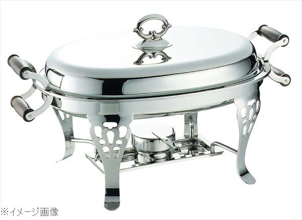 SW 18-8（ステンレス） 木柄 小判チューフィングディッシュ用外鍋 16吋
