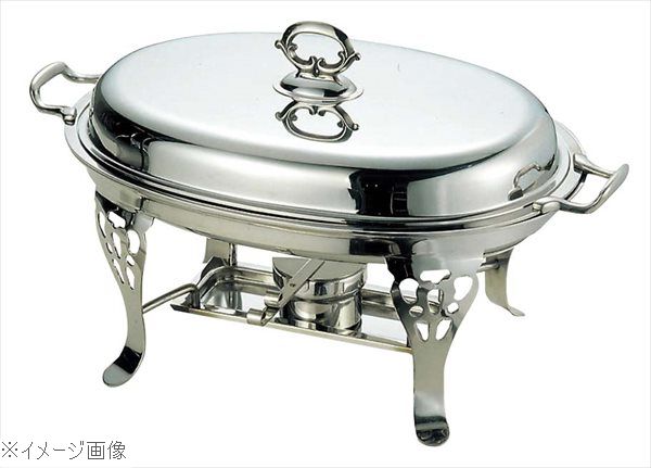 SW 18-8（ステンレス） 共柄 小判チューフィングディッシュ用中鍋 11．5吋