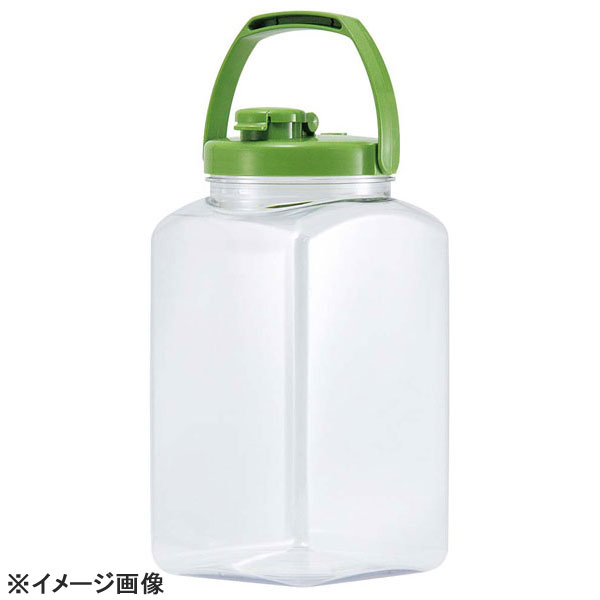 プラスチックカラー果実酒びんS型4.0Lグリーン