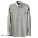 ストライプシャツ・長袖 CH4497-8 4L ホワイトグレー