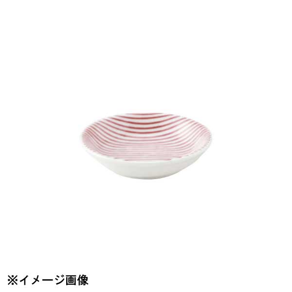 花伝 細縞 赤 8cm浅ボウル 52248017