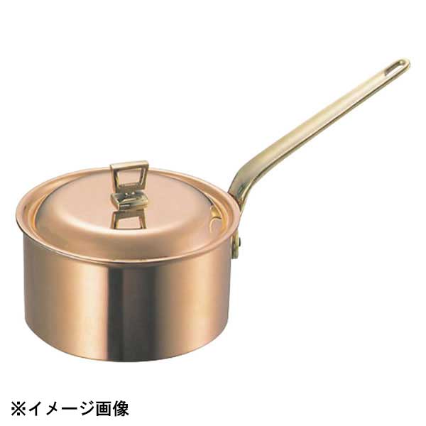 21 cm〜25 cm - 和田助製作所 銅片手鍋 深型 蓋付 21cm 009058