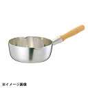 熱伝導が良く均一に伝わるため焦げ付きにくい特徴を持ちます。カレー・シチュー等の煮込み料理でも火力を適量に抑えた均一加熱により焦げ付きにくく非常においしく仕上がります。●サイズ　深さ：110mm●材質：本体:3層鋼クラッド材（外面18-0ステンレス/中心アルミニウム/内面18-8ステンレス） 　柄:天然木●生産地：燕三条