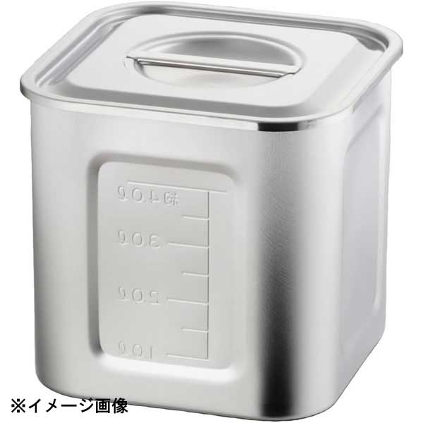 赤川器物製作所 AG 21-0目盛付角キッチンポット 16.5cm(4.2L) 016343