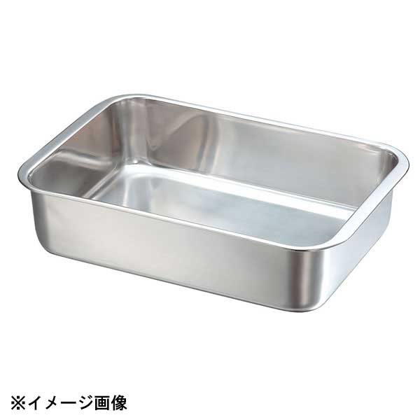 KO18-8DUバット●深型タイプですので、量の多い材料の保存などに最適です。●つかみ易さ、持ち運びを考慮して両フチを長く設計いたしました。●サイズ　外寸縦×横×高さ：585×390×H125mm●材質：18-8ステンレス●生産地：燕三条
