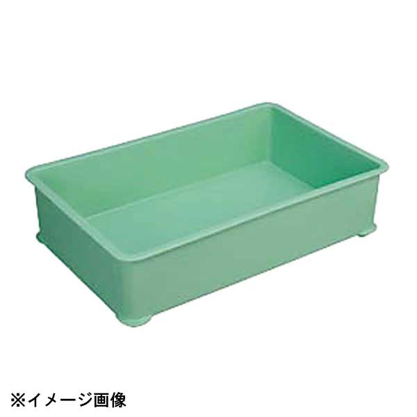 三甲 PPカラー番重 大型 A型グリーン 外寸643×417×160 027065