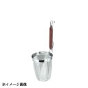 竹越製作所 孔雀 18-8木柄深型ラーメン・パスタあげ丸底 603269