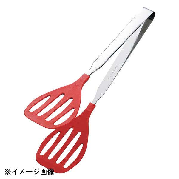 田辺金具 抗菌・耐熱『いろ・色』グリルトング 320mm レッド 056214