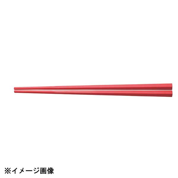 カンダ ぐる麺箸(十角) 23cm 赤 454202