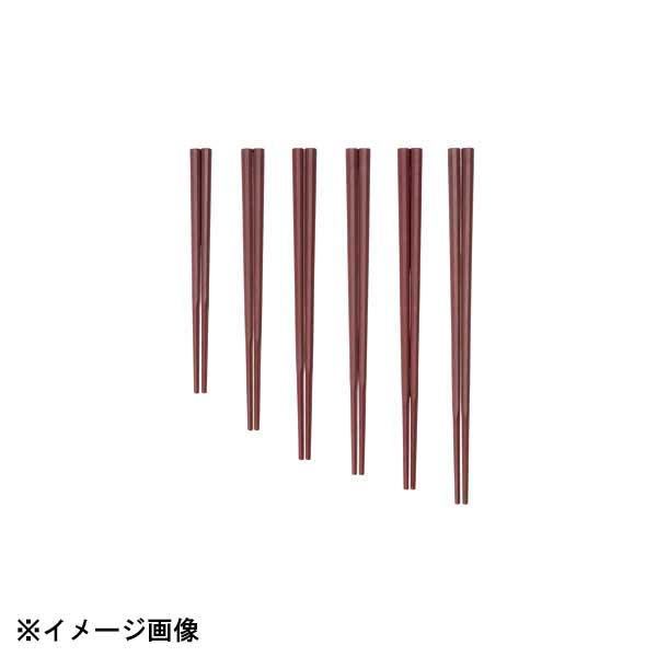 曙　産業 GM-4014 10角 ぐる麺箸 21cm 朱 454362