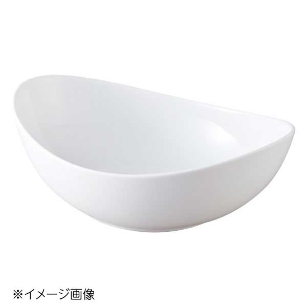 桐井陶器 モデルノ MODERNO 24cmオーバルボール(白) 53-38