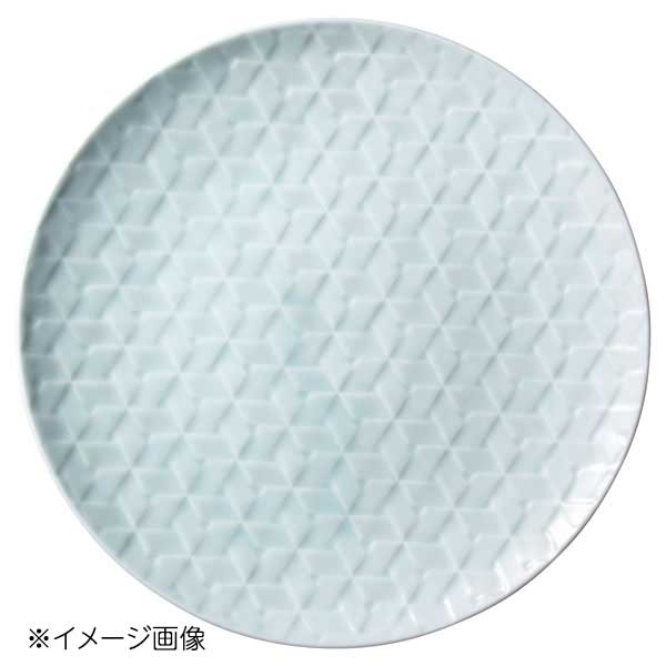 桐井陶器 モデルノ MODERNO 網代 28cm丸皿 青白 876-3705