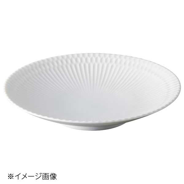 桐井陶器 モデルノ MODERNO 漣 さざなみ 21cm深皿 白 876-4203