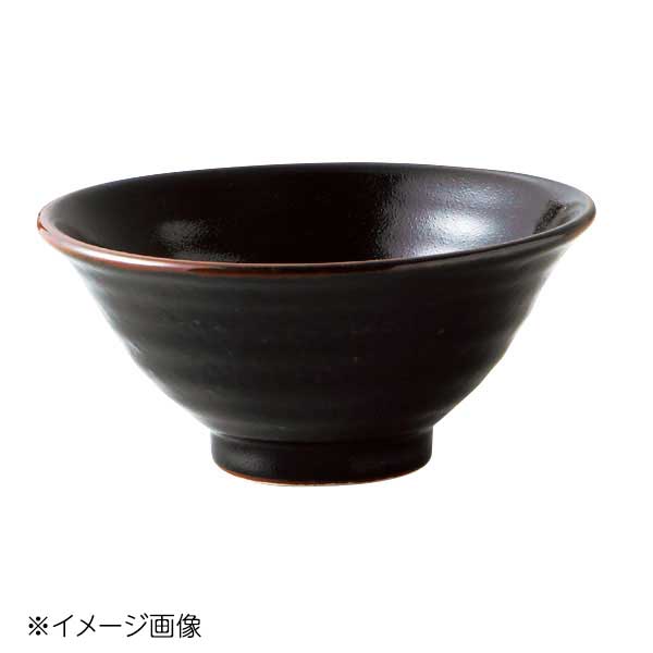桐井陶器 モデルノ MODERNO 柚子黒天目 六兵衛4.8飯碗 048-A504