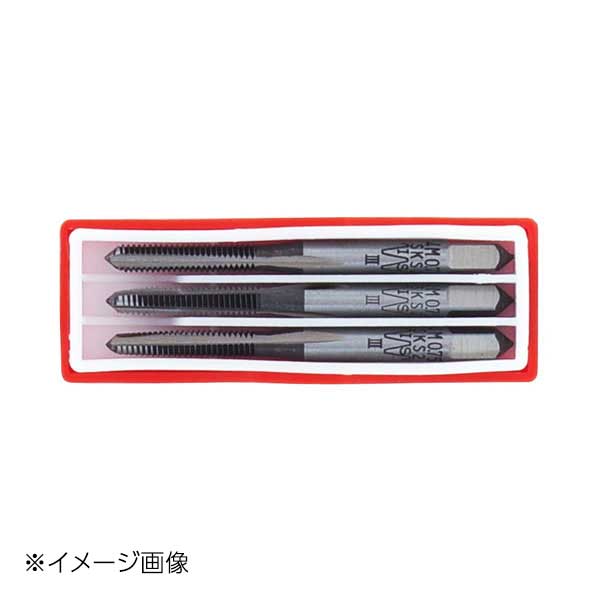 【特徴】●荒用・中仕上用・仕上用の3本セットです。●3本のタップを使うことで深穴のめねじ立ても可能です。【用途】●一般鋼材、真鍮、銅、アルミ、樹脂のめねじ立てに【仕様】●タップねじ径：M4●ピッチ(mm)：0.75●タップ全長(mm)：57●下穴ドリル径(mm)：3.3●ケースサイズ(mm)：23×10×66【サイズ】幅23×高さ10×奥行66mm【本体質量】22g【原産国】日本【材質】●本体：合金工具鋼【セット内容】●タップ：荒用、中仕上用、仕上用●収納ケース【注意点】●本体寸法及び質量はケース込みです。【特徴】●荒用・中仕上用・仕上用の3本セットです。●3本のタップを使うことで深穴のめねじ立ても可能です。【用途】●一般鋼材、真鍮、銅、アルミ、樹脂のめねじ立てに【仕様】●タップねじ径：M4●ピッチ(mm)：0.75●タップ全長(mm)：57●下穴ドリル径(mm)：3.3●ケースサイズ(mm)：23×10×66【サイズ】幅23×高さ10×奥行66mm【本体質量】22g【原産国】日本【材質】●本体：合金工具鋼【セット内容】●タップ：荒用、中仕上用、仕上用●収納ケース【注意点】●本体寸法及び質量はケース込みです。