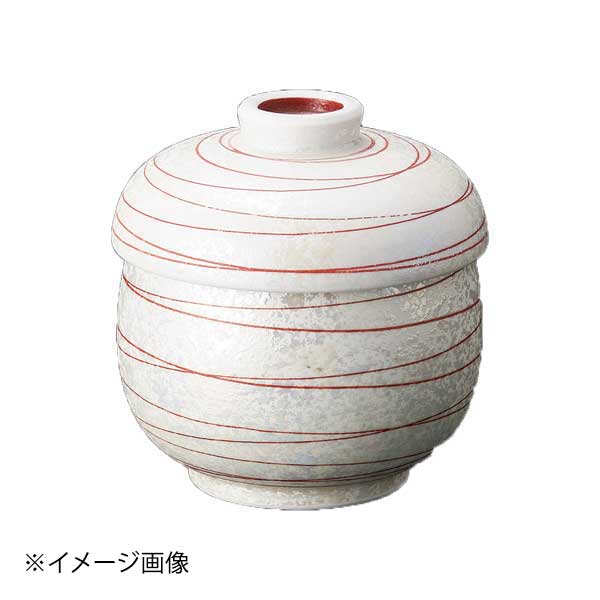 レッドパール乱線むし碗(有田焼)